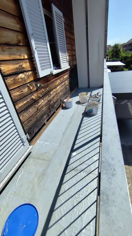Fugenlos abgedichteter Balkon